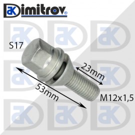 Болт джанта М12х1,5 S17 53mm
